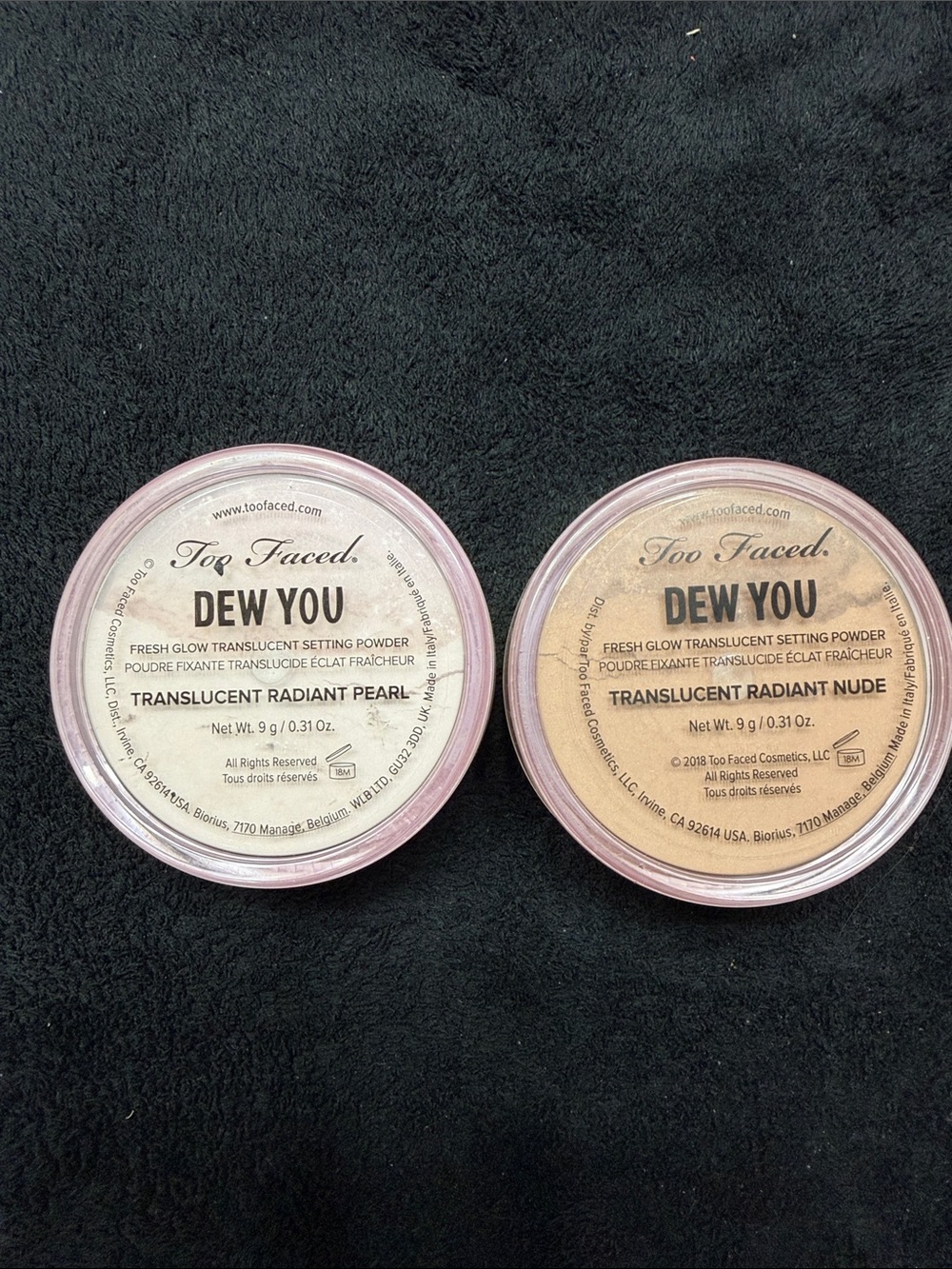 Too Faced Dew You Powder Duo 
Translucent Radiant Pearl
Translucent Radiant Nude